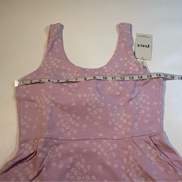 NWT Pact Organic Cotton Blend Tie Back Fit & Flare Dress Wild English Lavender - Picture 4 of 12